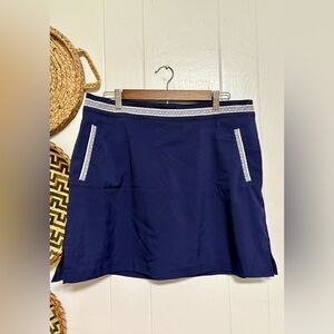 Lady Hagen Women's Size 10 Navy Blue Skort with White Trim
